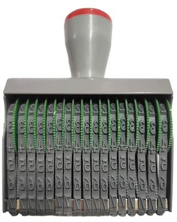 Rubber Number Stamp Numbering Stamp 17 Digits Numeric Rolling Accs Adjustable Date Stamper Wheels Rollers for Date Document