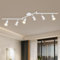 Dehobo LED Deckenstrahler Wohnzimmer - Deckenleuchte 6 Flammig Weiß Deckenlampe Spot - GU10 Deckenspot Schwenkbar 350° - Drehbar Küchelampe Spot Strahler Decke Schlafzimmer Ohne Leuchtmittel