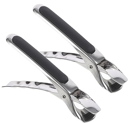 LABRIMP 2 Piezas Pinzas para Platos Antideslizantes Pinzas para ollas sartenes de freidora de Aire para Horno Bol freidoras Platos Calientes Utensilios de Cocina Acero Inoxidable Accesorio