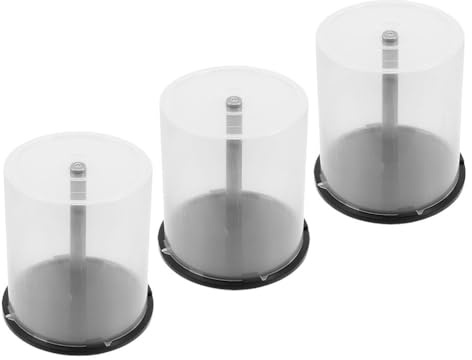Alipis Contenedor De Almacenamiento De Cd Transparente Con Capacidad Para 100 Discos Cubo De Plástico Con Eje Organizador Apilable Para Cd Dvd Bluray Juegos Multimedia
