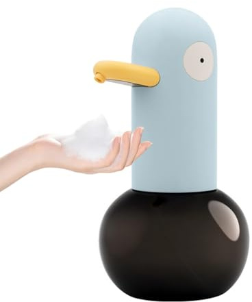 Automatisk Skummande Tvåldispenser, Touchless Cartoon Duck Hand Soap Dispenser, 1800mAh Uppladdningsbar Design, Exakt Sensor, Söt Smart Tvålautomat för Badrumskök (Typ 1)