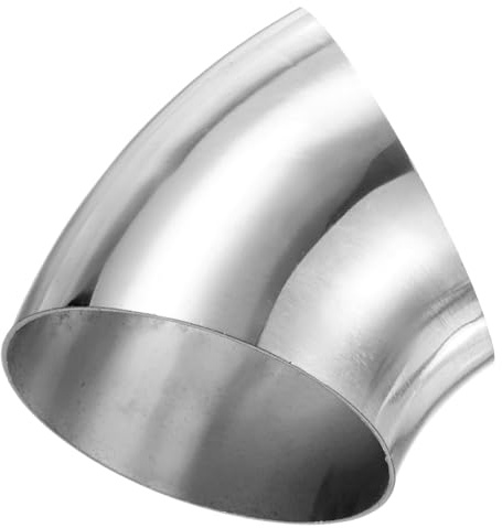 M METERXITY 4er-Pack OD 3 Zoll 45 Grad Bogen Verdicken 1,5 mm 304 Edelstahl | Auspuffbogenrohr, Treppengeländer Bogen, für Auto Modifiziertes Auspuffsystem, Höhe 81 mm