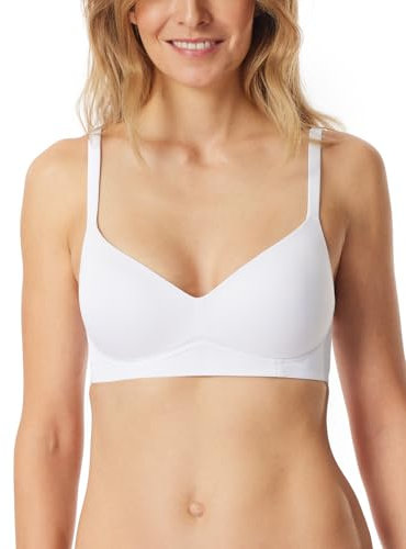 Schiesser Damen Soft-BH mit Schale und gleitenden Cups - Unique Micro, Weiss_181127, 75D