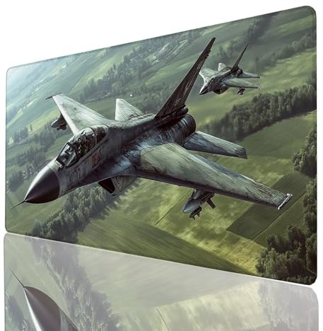 Alfombrilla Ratón Paisaje, Alfombrilla Gaming Combatiente, Impermeable Tapete Escritorio 1400x600x3mm Compatible con Raton Inalambrico y Teclado Inalambrico, Mousepad para Portatil Regalo 2672-GYL