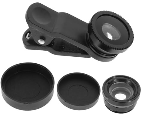 KONTONTY Lenti per Smartphone Grandangolare Macro Fisheye Kit Obiettivi Facile Installare per Telefono Migliora Foto Chiare e Dettagliate