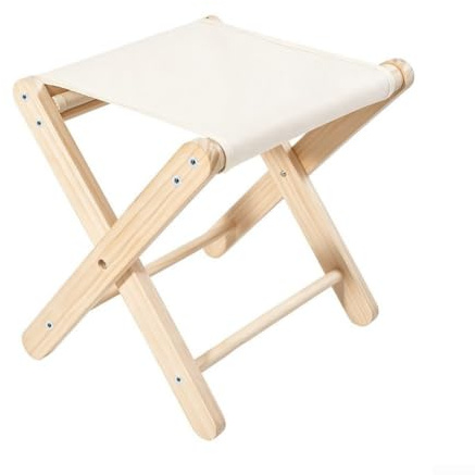 Durashmall Tragbarer Klapphocker mit Holzrahmen und 600D-Oxford-Stoff für Outdoor, Camping, Angeln, Picknick, leichte Sitzgelegenheit, Garten, Terrasse, Reisen, Haushalt, Größe 33 x 27,5 x 31 cm
