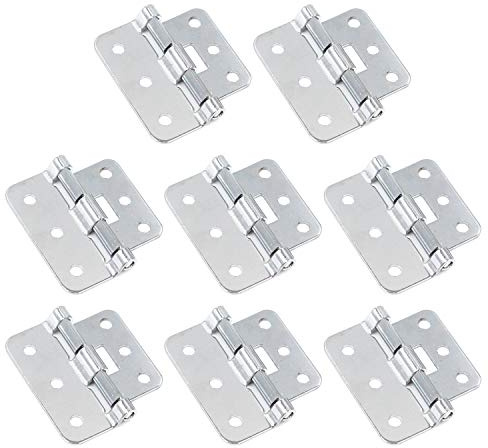 Antrader Steel Take Apart Hinges, Take-Apart/Lift Off Hinge Door Hinges 2.28 x 2 Chrome Flight Case Detachable Hinge Link Set of 8