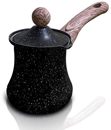 18.6 oz Turkish Ibrik Multi-purpose Arabic Coffee Pot with Lid Heavy-Duty Stainless Steel