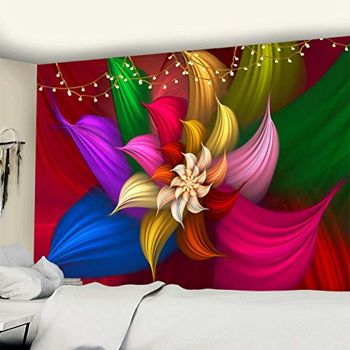 Mandala Indien coloré Fleur Tapisserie tenture Murale psychédélique Astrologie Divination Tapis Sorcellerie Hippie dortoir décor