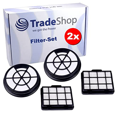 2x Trade-Shop Filter-Set Abluftfilter/Motorschutzfilter + HEPA-Filter kompatibel mit AmazonBasics B071VNCNLF BO71VNCN2F VCS35B15KC-70