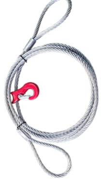 ALFA LOGISTIK® Chokerseil mit Schlaufen 10mm – 14mm, Rückeseil, Forstseil mit Gleithaken 1m – 30m (10mm 2m)