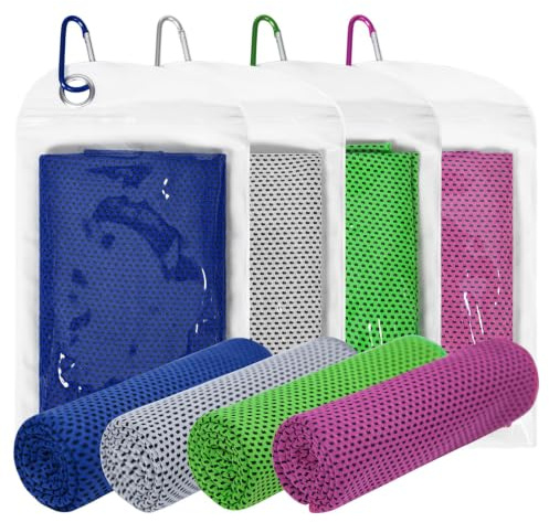 2 Pack Kühlhandtücher, Mikrofaser-Eistuch für Sport, Laufen, Yoga, Camping | Ultra-Soft, Instant Cooling, Long-Lasting, UV Protection, Breathable Mesh, Skin-Friendly, Anti-Odor, Quick-Dry, Chemical-Free