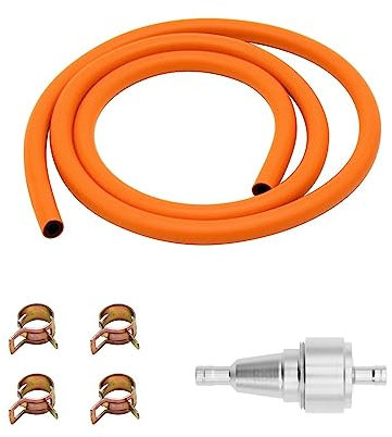 GRFIT Carb Motorräder Benzinfilter-Teile 6 Mm Benzin-Kraftstofffilter Schellen Schläuche Rohrschellen Kit Für Motorrad Moped Roller Quad Für Rasenmäher Für ATV Vergaser (Color : A-Silver)