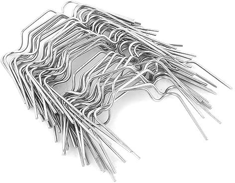 50pcs Greenhouse Glazing Clips, Chazcool Stainless Steel W Type Clips Thick Glazing Clips Tool, Fittings for Aluminium Greenhouse Strong Holding Clamps Fixing Tool