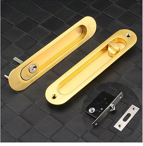 Scheunentor-Hardware-Kit, Schiebetür-Schiebetürschloss, Sicherheitsschloss, Scheunentor, Schrank, eingebettete Hardware, Anzug, Holztürgriff, Innentür, Möbelschloss Reibungslos und leise, robust und r