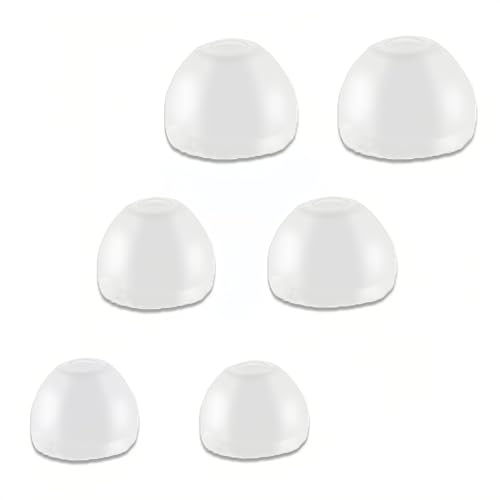 Aiivioll Ear Tips for Beats Fit Pro/Studio Buds/Studio Buds+ S/M/L 6pcs | Transparent, Replacement Silicone Earbuds Tips, 3 Sizes, Wireless Noise Cancelling Earbuds