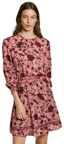 Pepe Jeans Barbara Robe, Rose (Rose délavé), L Femme