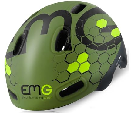 EMG HM 09 Casco per Monopattino e Biciclette Elettriche, Ideale per Adulti e Ragazzi, Omologazione CE, Powered by GIVI, Taglia M, Verde Militare