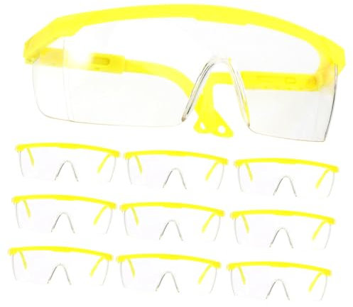 BELLIFFY 12piezas Gafas Seguridad Polarizadas Protector Ocular Amarillas Lentes white Para Exteriores