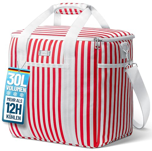 HOEL Kühltasche faltbar 20L & 30L - Isolierte Thermotasche - Lunchtasche | wasserdicht & auslaufsicher - Isoliertasche für Auto & Einkaufen - Picknicktasche Lunch Bag Lunchbag