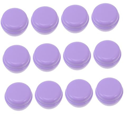 PAMINGONO 12 Pièces Boîte À Crème Et À Lait En Plastique Récipients Ronds Cosmétiques Avec Couvercles Pot De Perles Pots Ronds Transparents Pot De Maquillage Avec Couvercle Récipients De
