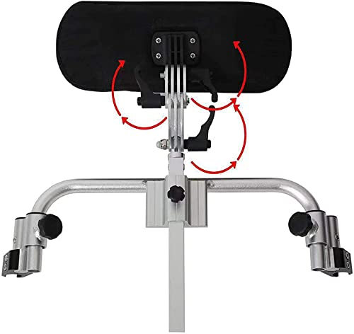 Kopfstütze für Rollstuhlfahrer, Kopfstützenkissen, universelle Nackenstütze für die Kopfstütze des Rollstuhls, zur Entspannung für Rollstuhlfahrer zum Schutz des Nackens (22-mm-Klemmblock)