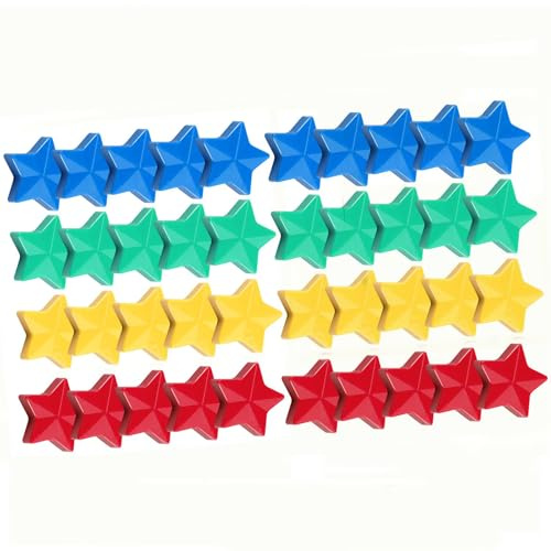 Ziranee Magnete für Magnettafel,40er-Pack 2 cm & 3 cm Starke Magnete Whiteboard Kühlschrank Magnete Kindersichere Sterne Kühlschrankmagnete für Whiteboards und Pinnwände für Zuhause,Büro Basteln Deko