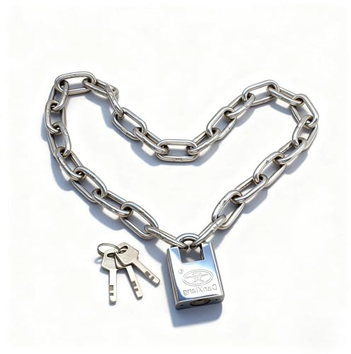 SHENGYIG Lucchetto a Catena in Acciaio Inossidabile 83 cm - Antifurto per Bici, Moto, Garage e Magazzino - Resistente a Taglio e Ruggine - Con Chiavi di Sicurezza - Protezione Maxima contro i Furti