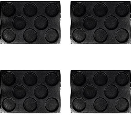 Gvvsjgdbis 4 stampi per pane hamburger a 8 fori per la cottura di stampi per pane in silicone a maglia per cottura di stampi da forno perforati antiaderente