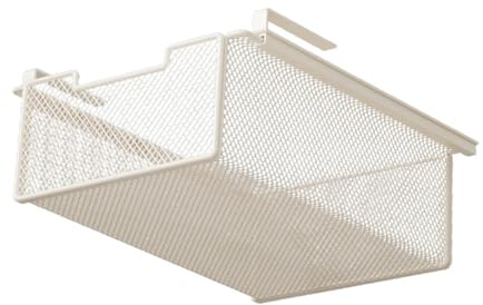 DimyFew Estante con Cajón Extraíble para Debajo del Gabinete, Organizador de Almacenamiento para Encimera de Cocina, Canasta Colgante de Alambre, Cesta de Metal para Armario, Deslizantes para Despensa