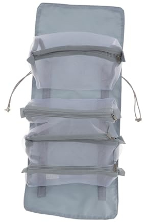 Ipetboom Trousse de Toilette en PU 4-en-1 Amovible Espace de Rangement Suffisant et Fonction Suspendue pour Organisation de Maquillage Pratique en Voyage Couleur Aléatoire