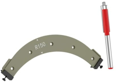 Ensemble de gabarits de défonceuse à angle rond professionnel pour le travail du bois, guide de rayon d'angle pour meubles de garde-robe, 7,1 cm - R150