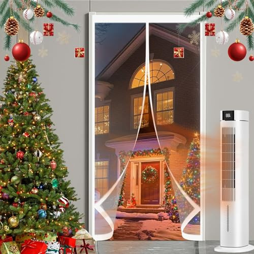 Rideau de Porte Magnétique 121 x 100 cm Anti Froid et Chaleur Vent Isolation Phonique Imperméable Isolation de Porte D'Hiver pour Cuisine et Salon de, A