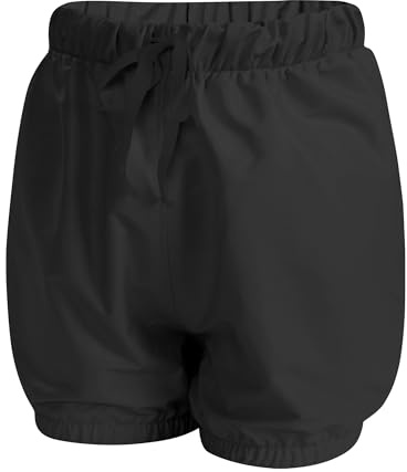 Adult Plastic Pants, Waterproof Diaper Covers for Incontinence, Leak Proof Underwear for Women & Men, Reusable Washable Protective Panties(Black，4XL)
