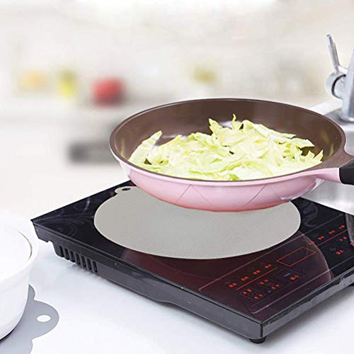 RASTKY Tapis de Table de Cuisson électrique, Tapis Antidérapant Réutilisable Résistant à la Chaleur pour Cuisinières à Induction, carré en Silicone 9.84 * 9.84 Pouces, 1 Pièce (gery)