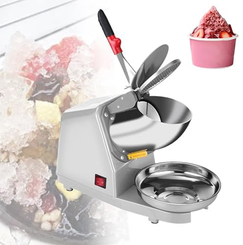 Tritaghiaccio elettrico con doppie lame in acciaio inox, ad alta efficienza e funzionamento silenzioso per uso domestico e commerciale in cocktail, bar e feste