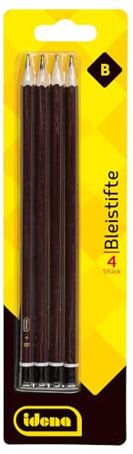 Idena 20005 - Bleistift, 4 Stück, Härte B