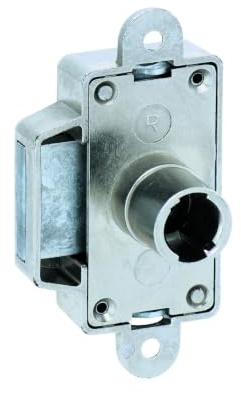 JuNie Möbel-Drehstangenschloss FURORE,8505 mit Rosette,D25 Metall,vernickelt