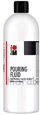 Marabu 12320016885 - Pouring Fluid Acrylmedium 750 ml, Dünnflüssiges Medium für Gießanwendungen und Fließtechniken, verbessert die Verlaufseigenschaften von Acrylfarben, nicht vergilbend