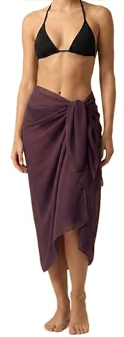 ZAKIRA Dam Premium Chiffong Sjal - Transparent Elegant Modesjal för Alla Säsonger (Lila)