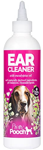 Pretty Pooch Dog Ear Cleaner - Cleans and Helps Reduce Itching & Head Shaking - pH Balanced, Gentle Formula, Made from Natural Ingredients (250ml)