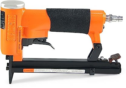 Kamsin KN7116 22 Gauge Pneumatic Upholstery Stapler, Type 71, 9MM Crown, 6 to16MM Length Staples, Air Staple Gun Power Fine Wire Stapler for Furniture, Renovation, Fabric Attaching
