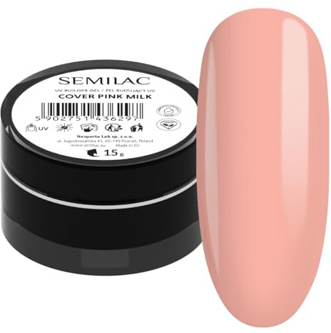 Semilac Gel per unghie dure e resistenti, facile da applicare, senza danni, ripara le unghie rotte e danneggiate, 15 g