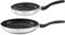 RÖSLE Pfannen-Set Basic Line Ø 20 cm, 24 cm mit Antihaftversiegelung ProPlex, Edelstahl 18/10, silberfarben/schwarz