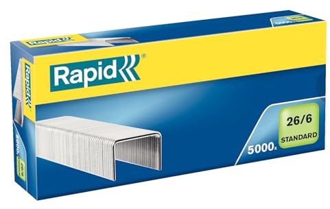 Rapid Heftklammern 26/6 mm, Standard 10 x 5000 Stück, 24861800
