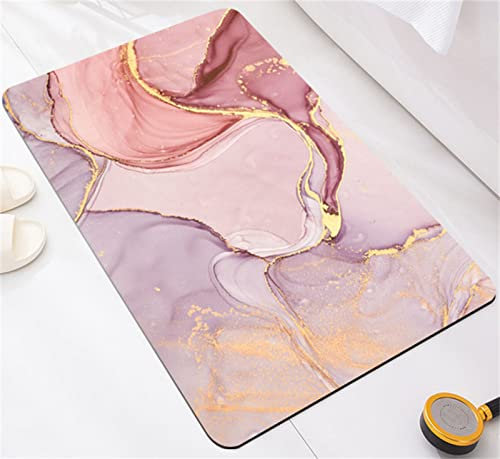 Heeboode Badematte Rutschfester Badezimmerteppich Absorbierender Badteppich 120x160cm Duschmatte Schnelltrocknende Badematte Home, Badvorleger rutschfest Waschbar, Bad Teppiche Badezimmermatte Rosa