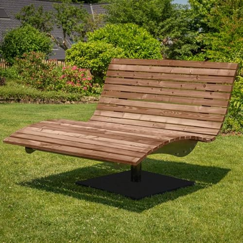 Waldsofa Swing, drehbar 360°, Thermokiefer, für 2-3 Personen, Sonnenliege, Wellenliege, Relaxliege, Himmelsliege, Holzliege für den Garten