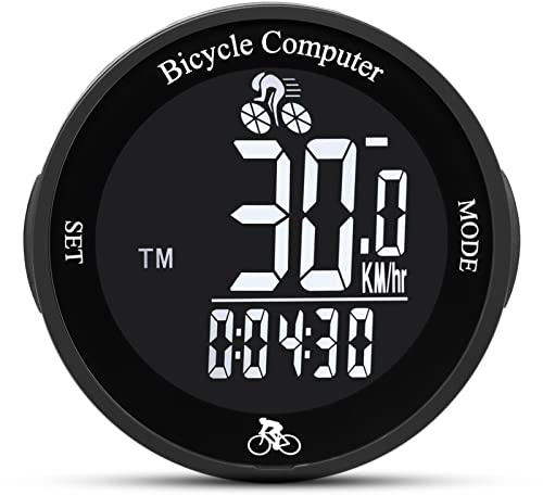 Irfora Fahrradcomputer Kabellos, Drahtloser Fahrradcomputer Wasserdichter Fahrrad-Kilometerzähler Multifunktions-LCD-Bildschirm Radfahren Tachometer Mountainbike Tacho,Fahrrad Uhr
