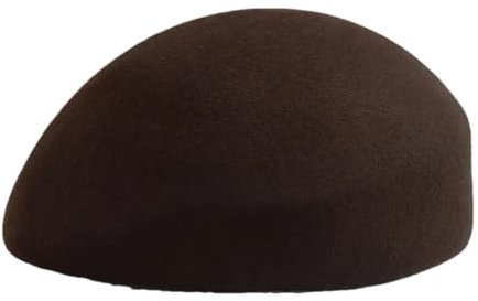 Dvbfufv Fascinator-Hut für Damen, Fedora-Hüte, Wolle, Pillbox-Hut, Baskenmütze, Winter, Kirchenhüte, Damen, Hochzeit, Filzhüte, braun, M (54-57cm)