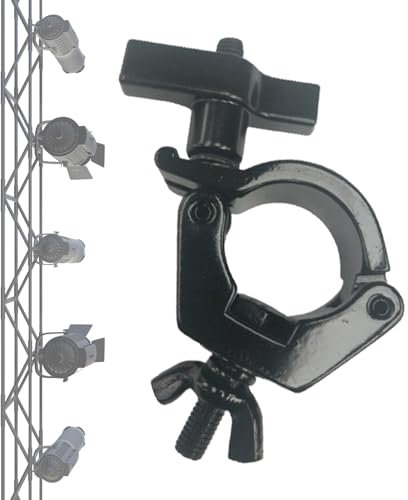 Light Clamp Mount - Heavy Duty Aluminum Alloy Swivel Truss Clamps | Lightweight Multifunctional Stable Stage Lighting Accessories for Stage, Bar, Pub, Theater, Discotheque